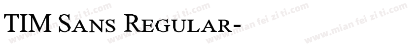 TIM Sans Regular字体转换